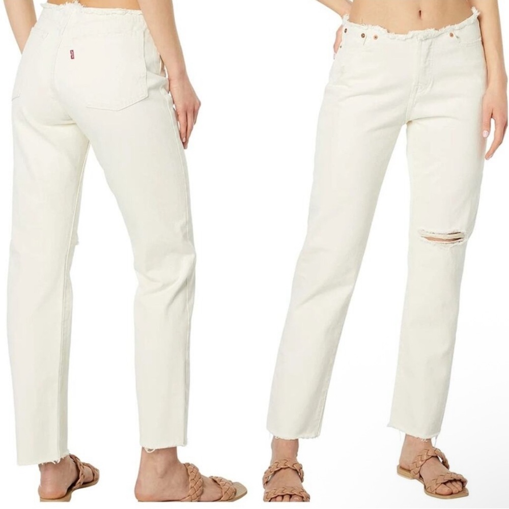 NWT Women's levis wedgie straight ivory Jeans - Picture 2 of 4